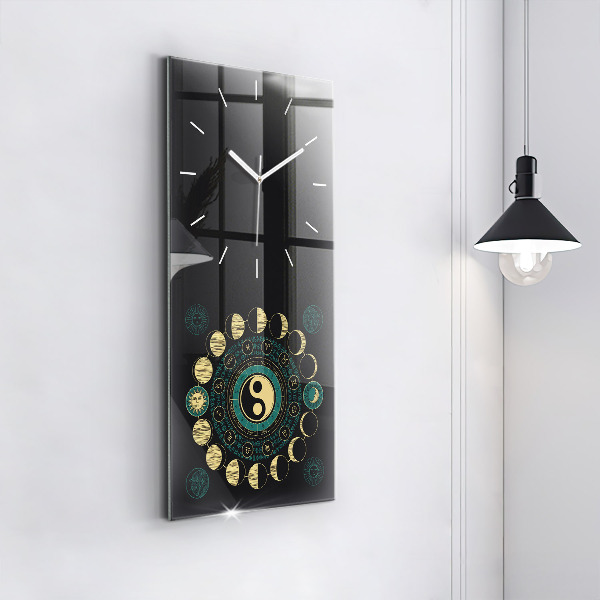 Vertical wall clock Moon phases