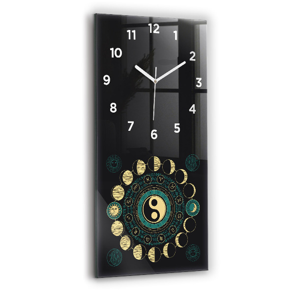 Vertical wall clock Moon phases