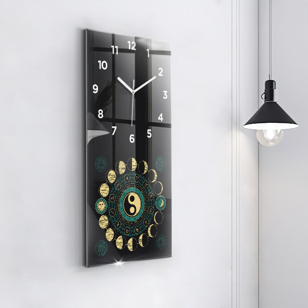 Vertical wall clock Moon phases