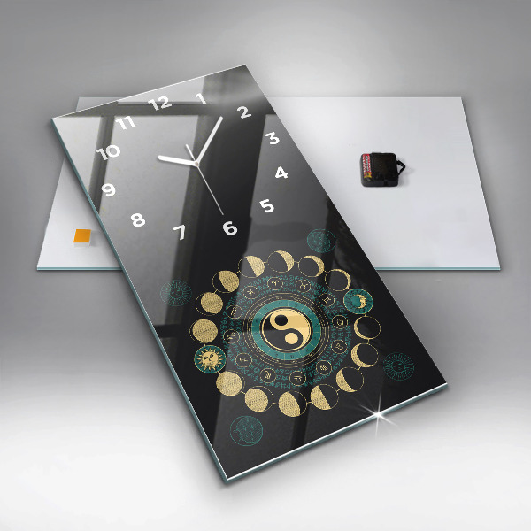 Vertical wall clock Moon phases