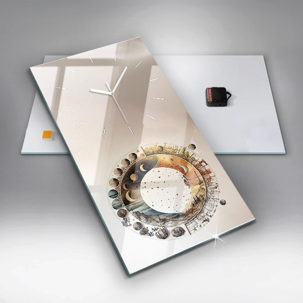 Vertical wall clock Astronomy clock