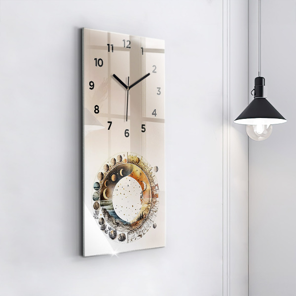 Vertical wall clock Astronomy clock