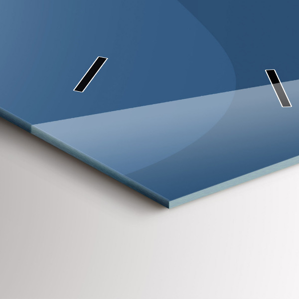 Vertical wall clock Blue waves