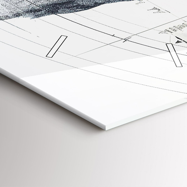 Vertical wall clock Cartoon mountains