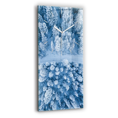 Vertical wall clock Forest from a drone