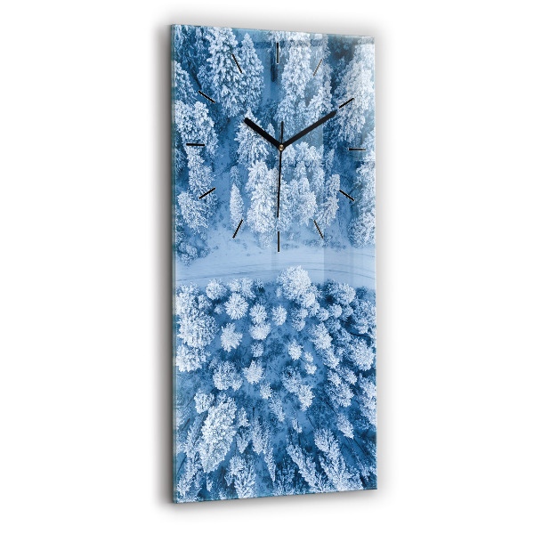 Vertical wall clock Forest from a drone