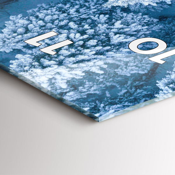 Vertical wall clock Forest from a drone