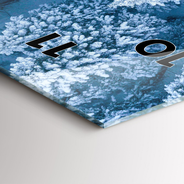 Vertical wall clock Forest from a drone