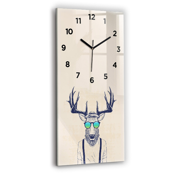 Vertical wall clock Abstract deer