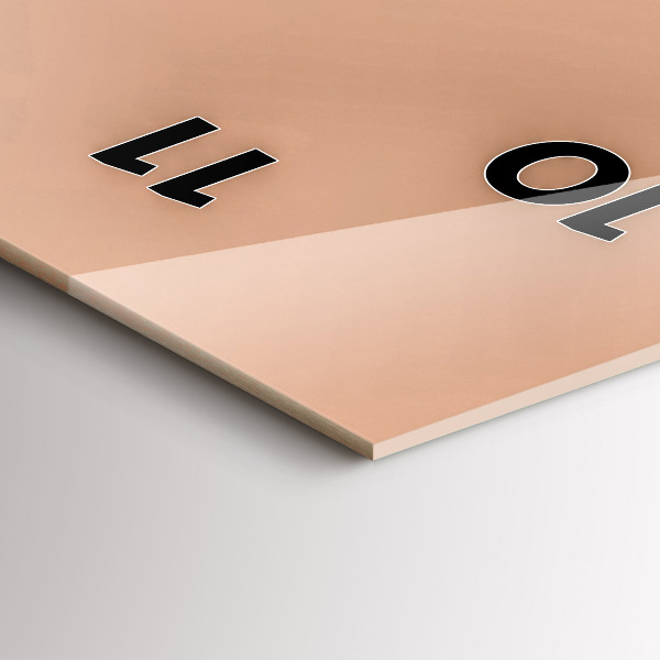 Vertical wall clock Flamingo illustration