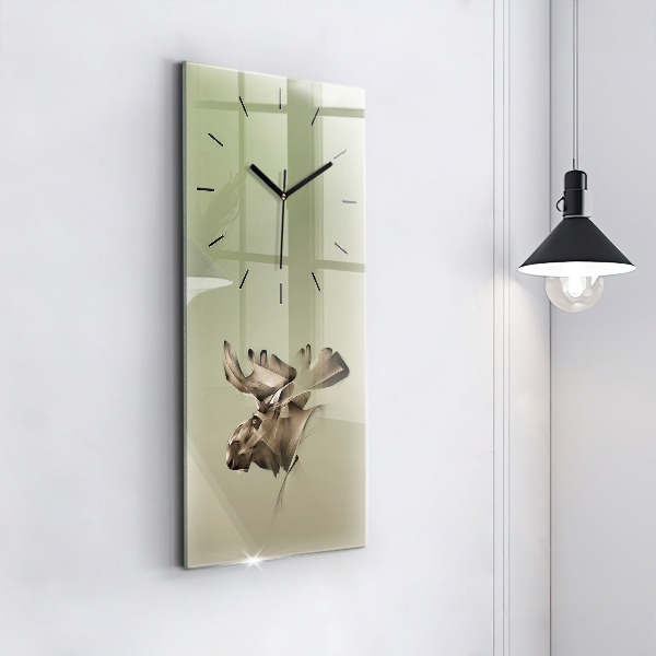 Vertical wall clock Graphic moose