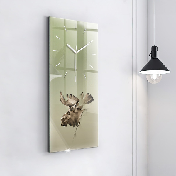 Vertical wall clock Graphic moose