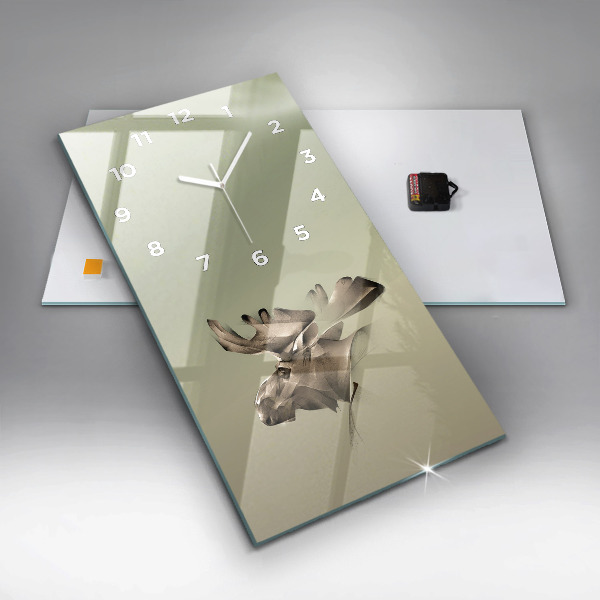 Vertical wall clock Graphic moose