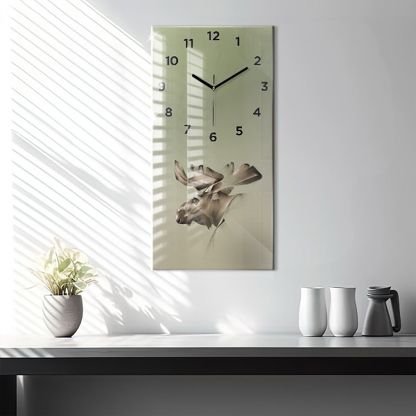 Vertical wall clock Graphic moose