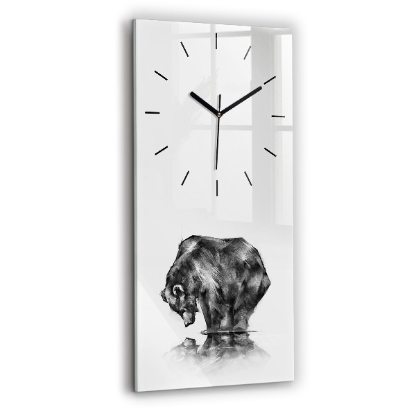 Vertical wall clock Cartoon bear