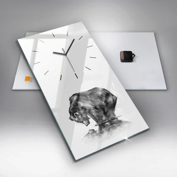 Vertical wall clock Cartoon bear