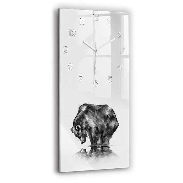 Vertical wall clock Cartoon bear