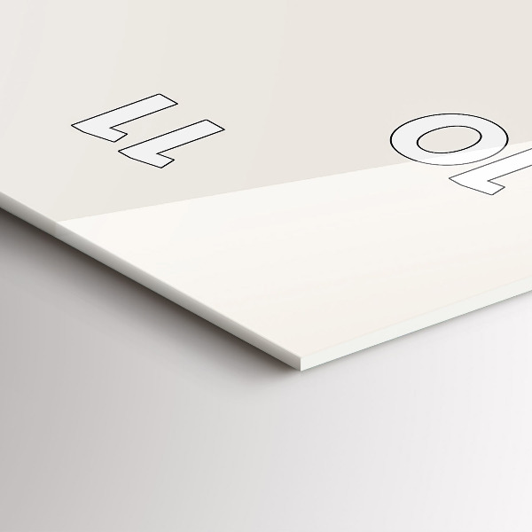 Vertical wall clock painted portrait of a tiger