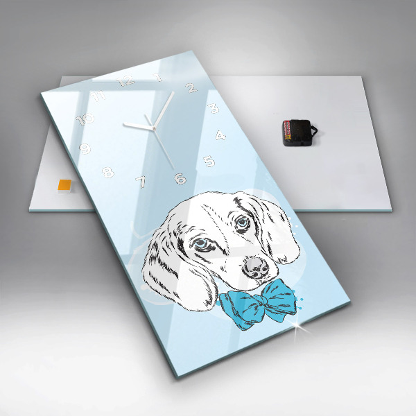 Vertical wall clock Puppy dog