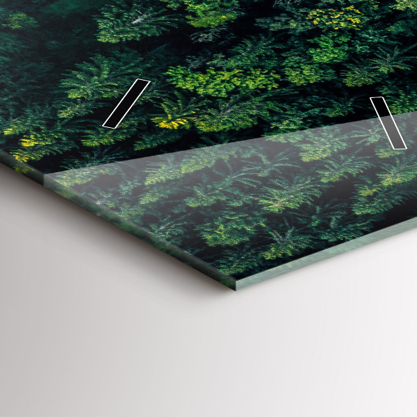 Vertical wall clock Forest from a bird's eye view