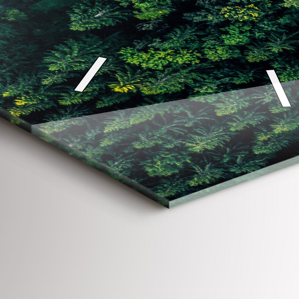 Vertical wall clock Forest from a bird's eye view