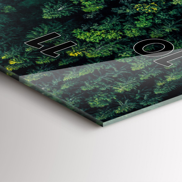 Vertical wall clock Forest from a bird's eye view