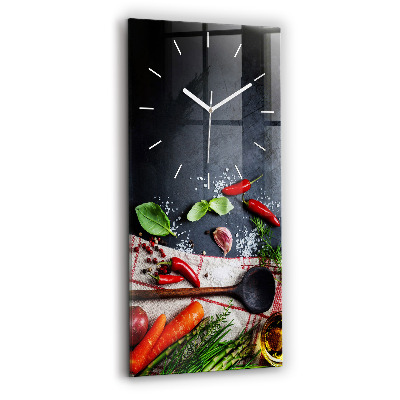 Vertical wall clock Vegetables