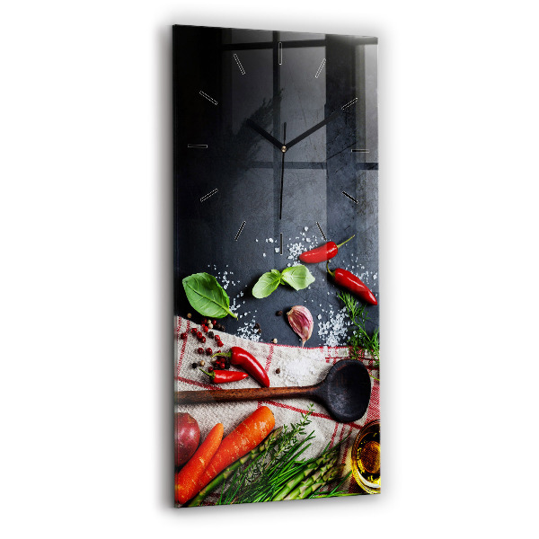 Vertical wall clock Vegetables