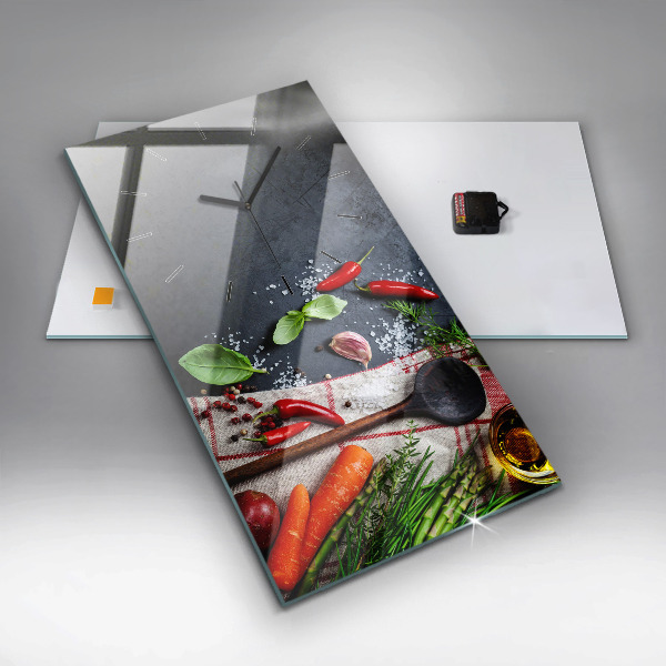 Vertical wall clock Vegetables