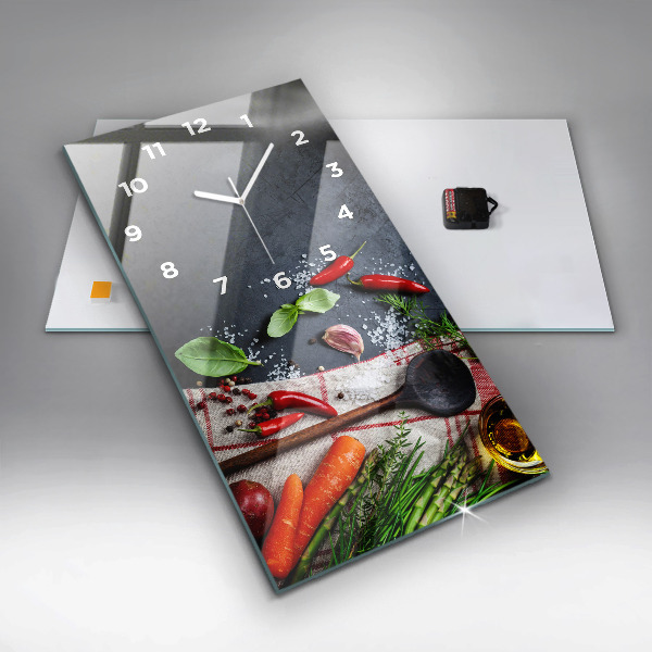 Vertical wall clock Vegetables