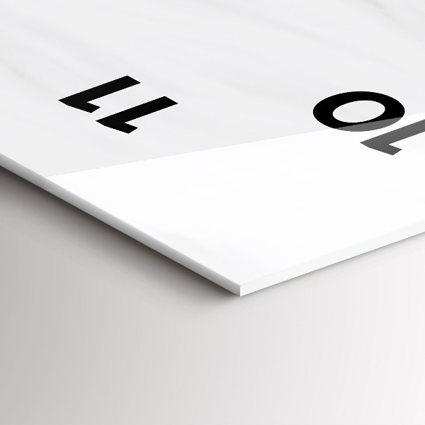 Vertical wall clock Sleeping little kitten