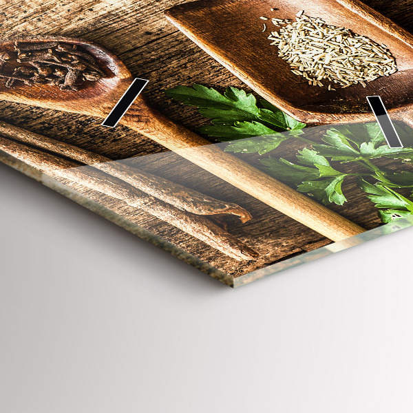 Vertical wall clock Spoons of spices