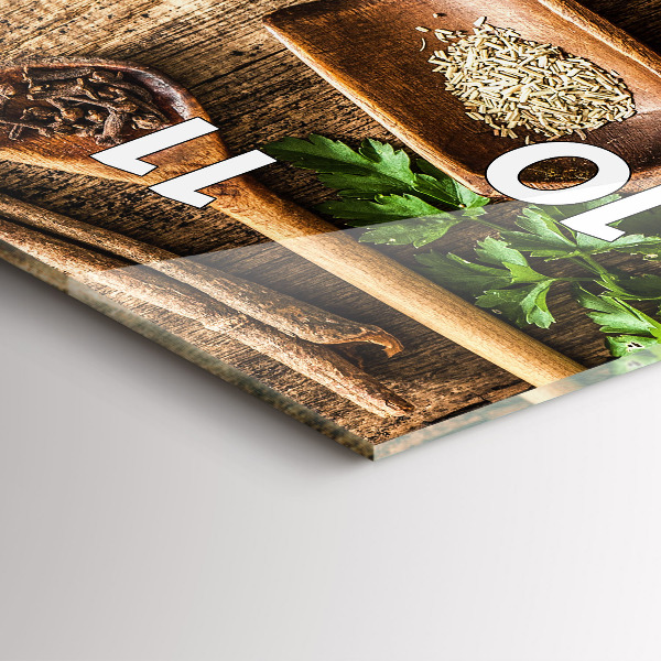 Vertical wall clock Spoons of spices