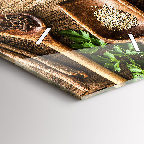 Vertical wall clock Spoons of spices