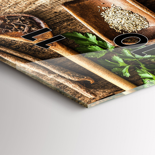 Vertical wall clock Spoons of spices