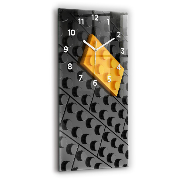 Vertical wall clock Toy blocks