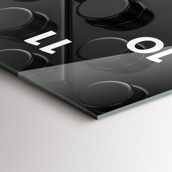 Vertical wall clock Toy blocks