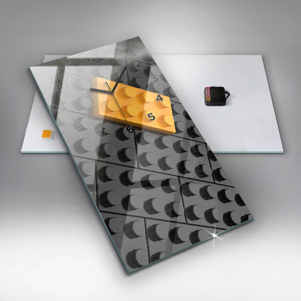 Vertical wall clock Toy blocks