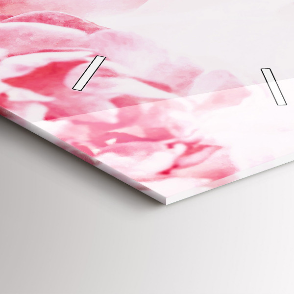 Vertical wall clock Blooming flowers