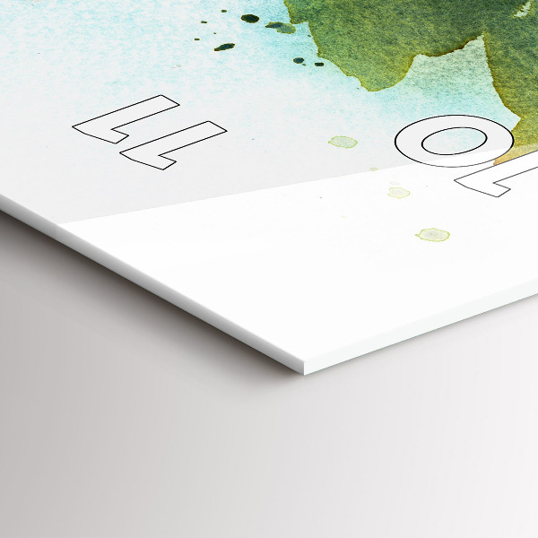 Vertical wall clock Visualization of Nature