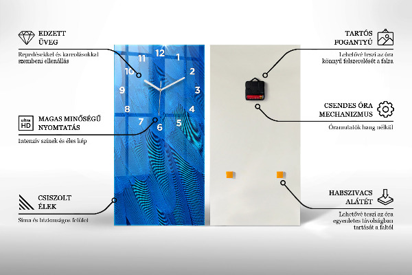 Vertical wall clock Visualization of Nature