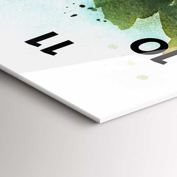 Vertical wall clock Visualization of Nature