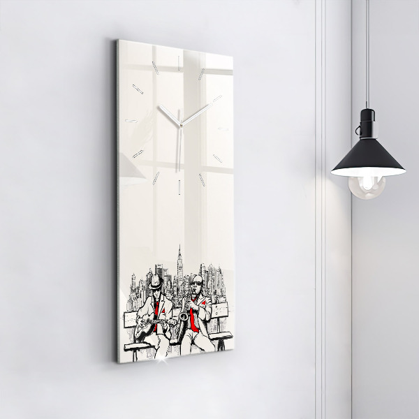 Vertical wall clock Jazz in New York
