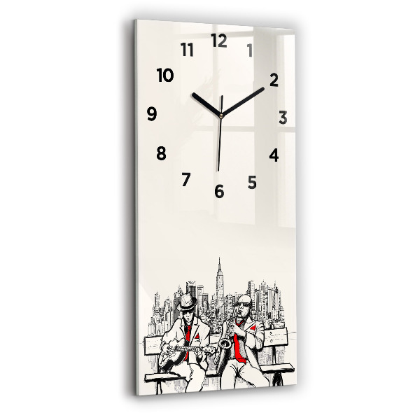 Vertical wall clock Jazz in New York