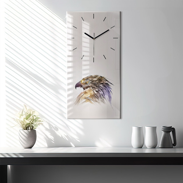 Vertical wall clock Bird of Predation