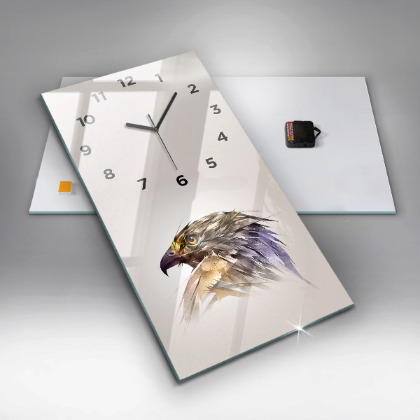 Vertical wall clock Bird of Predation