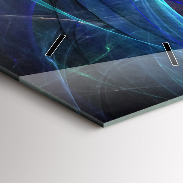 Vertical wall clock Colorful Fractal