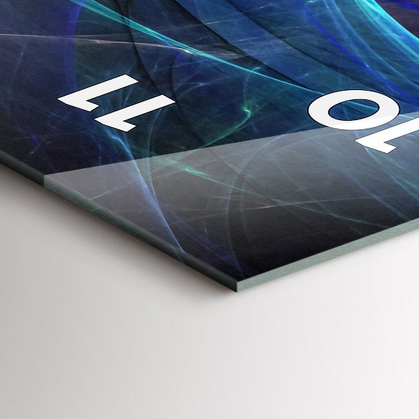 Vertical wall clock Colorful Fractal