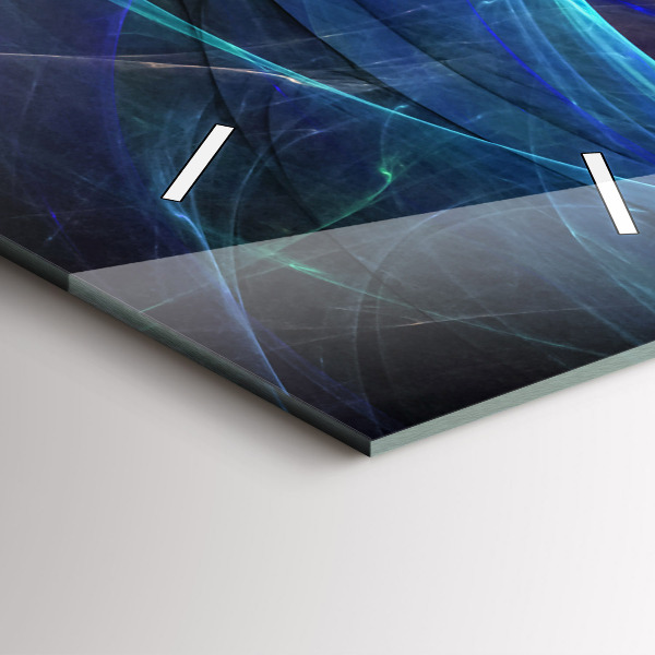 Vertical wall clock Colorful Fractal