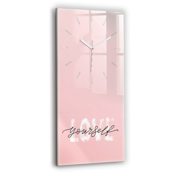 Vertical wall clock The inscription Love yourself
